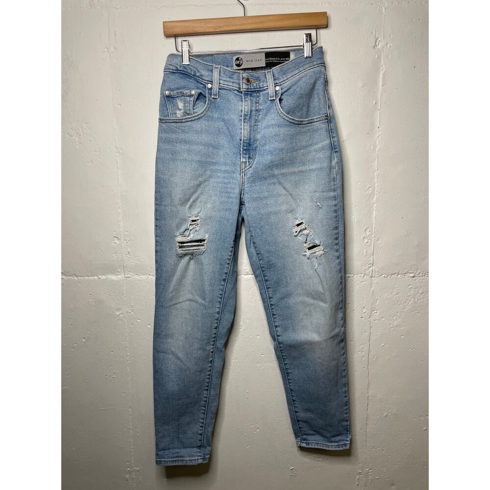 LEVIS Silver Tab Mom Jean Womens Size 27 High Rise Distressed